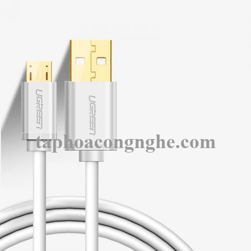 Ugreen 10847 0.5M màu Trắng Cáp sạc truyền dữ liệu USB 2.0 sang MICRO USB lõi đồng US125 30010847